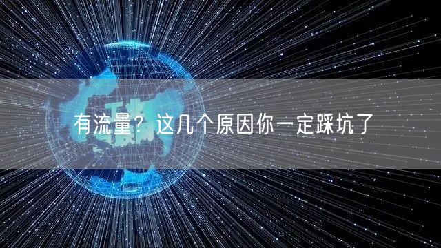 有流量？这几个原因你一定踩坑了