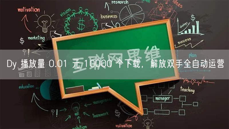 Dy 播放量 0.01 元 10000 个下载，解放双手全自动运营