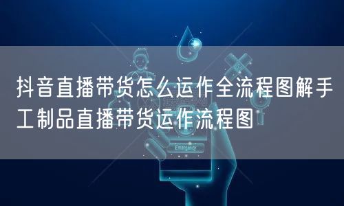 抖音直播带货怎么运作全流程图解手工制品直播带货运作流程图