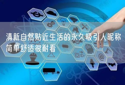 清新自然贴近生活的永久吸引人昵称简单舒适很耐看