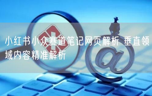小红书小众赛道笔记网页解析 垂直领域内容精准解析