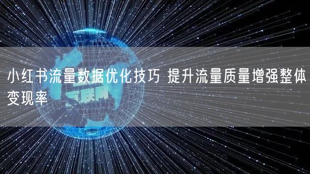 小红书流量数据优化技巧 提升流量质量增强整体变现率