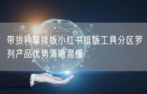 带货种草排版小红书排版工具分区罗列产品优势清晰易懂