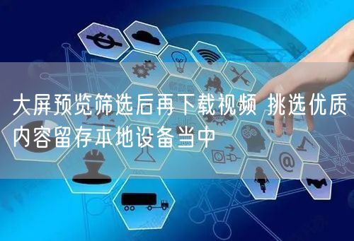 大屏预览筛选后再下载视频 挑选优质内容留存本地设备当中