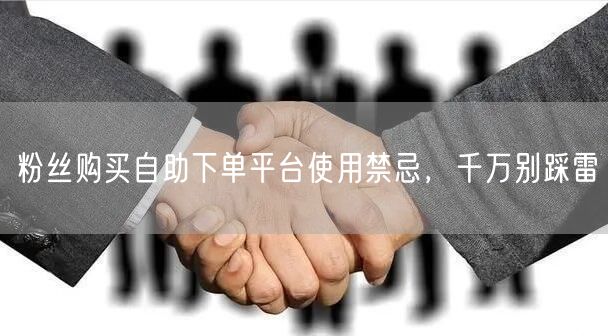 粉丝购买自助下单平台使用禁忌，千万别踩雷