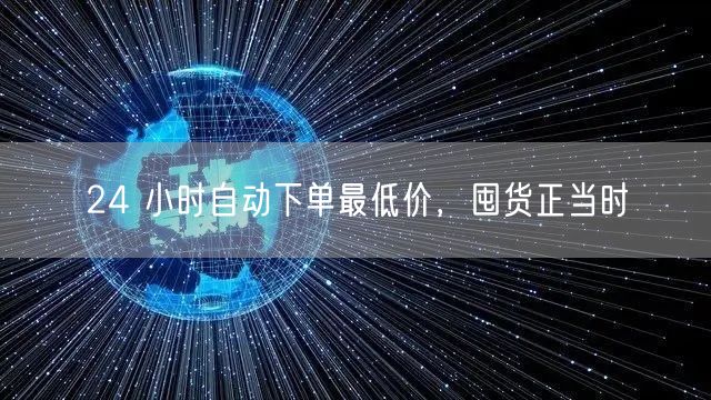 24 小时自动下单最低价，囤货正当时