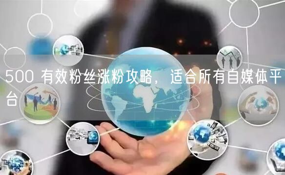 500 有效粉丝涨粉攻略，适合所有自媒体平台