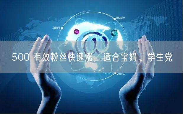 500 有效粉丝快速涨，适合宝妈、学生党