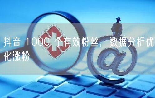抖音 1000 个有效粉丝，数据分析优化涨粉