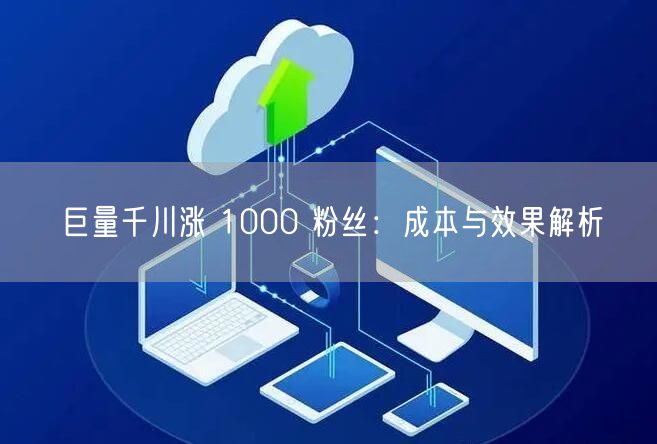 巨量千川涨 1000 粉丝：成本与效果解析