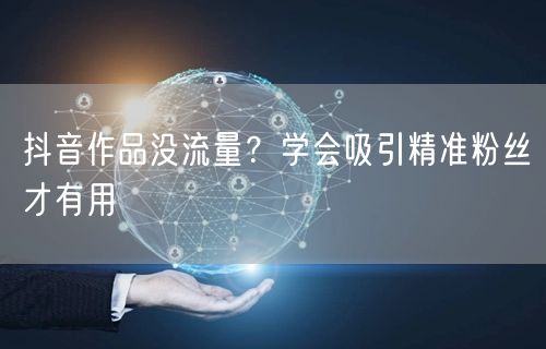 抖音作品没流量？学会吸引精准粉丝才有用