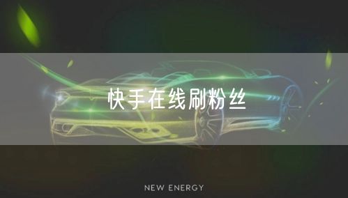 快手在线刷粉丝