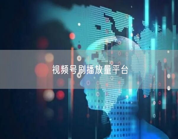 视频号刷播放量平台