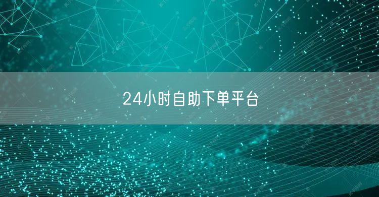 24小时自助下单平台