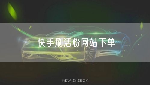 快手刷活粉网站下单