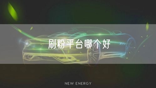 刷粉平台哪个好