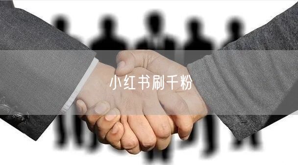 小红书刷千粉