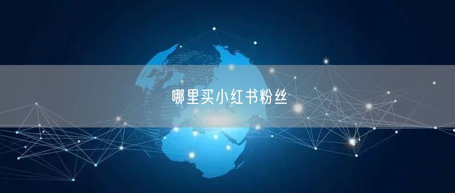 哪里买小红书粉丝