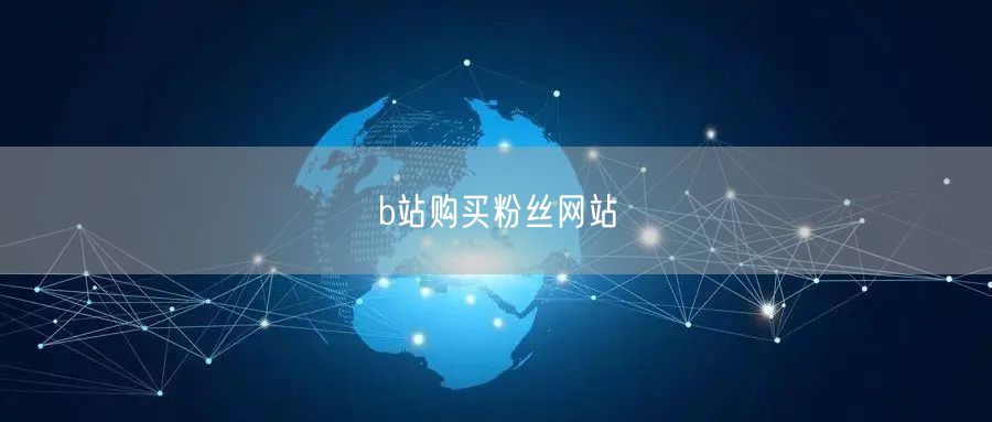 b站购买粉丝网站
