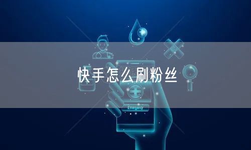 快手怎么刷粉丝