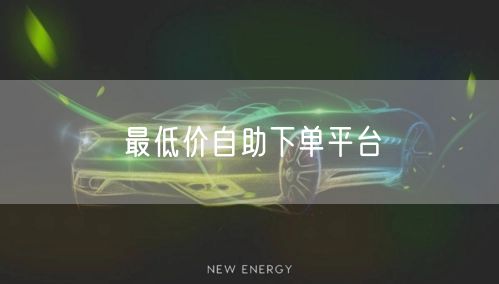 最低价自助下单平台